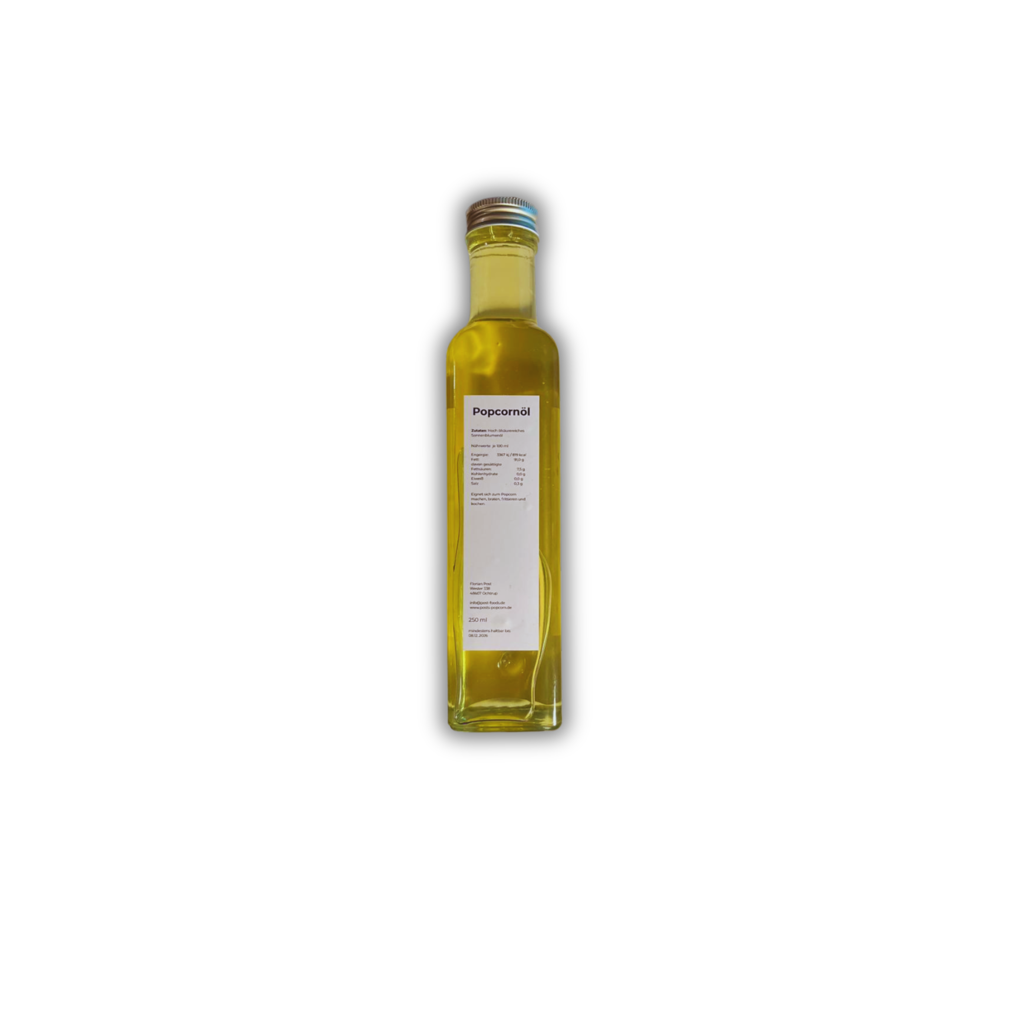 High Oleic Popcornöl 250 ml – Spezielles Popcornöl aus Deutschland